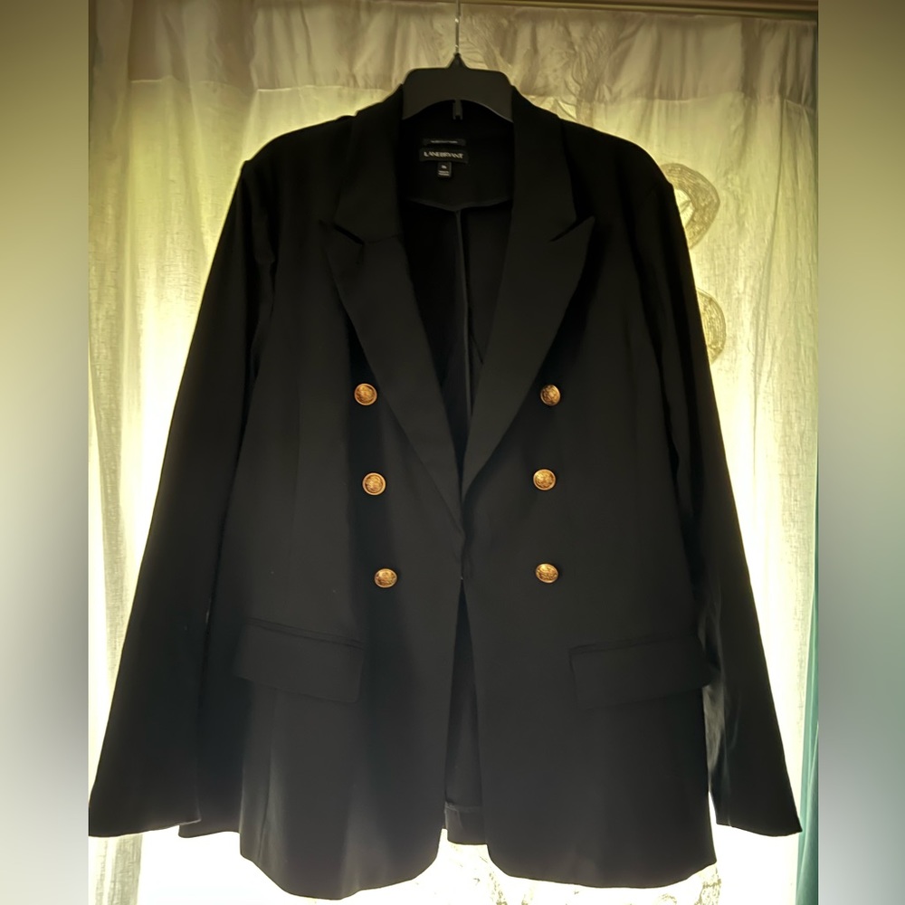 Lane Bryant Black Double Breasted The Bryant Blazer